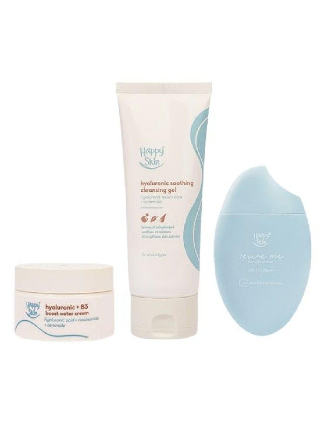 Happy Skin The Skin Edit Set (Cleansing Gel + Water Cream + Tinted Sun Gel) (No Color- Image 1)