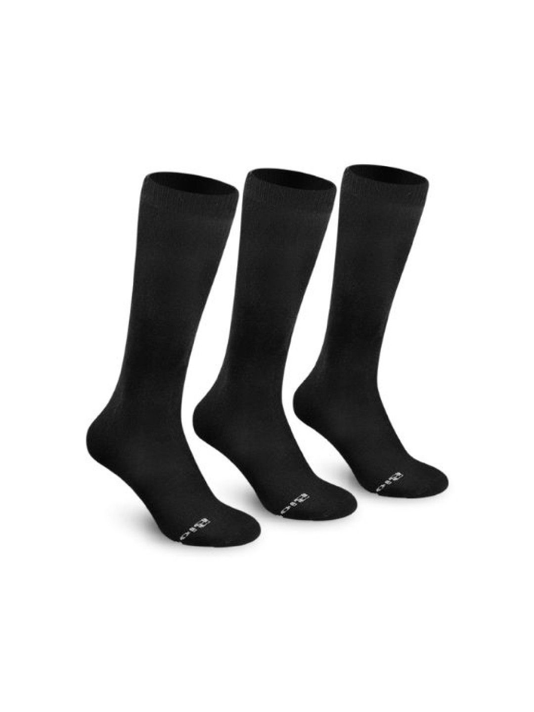 Biofresh Children's Antimicrobial Cotton Knee High Lite Casual Socks (3-pairs) RCKHG1 (Black- Image 1)