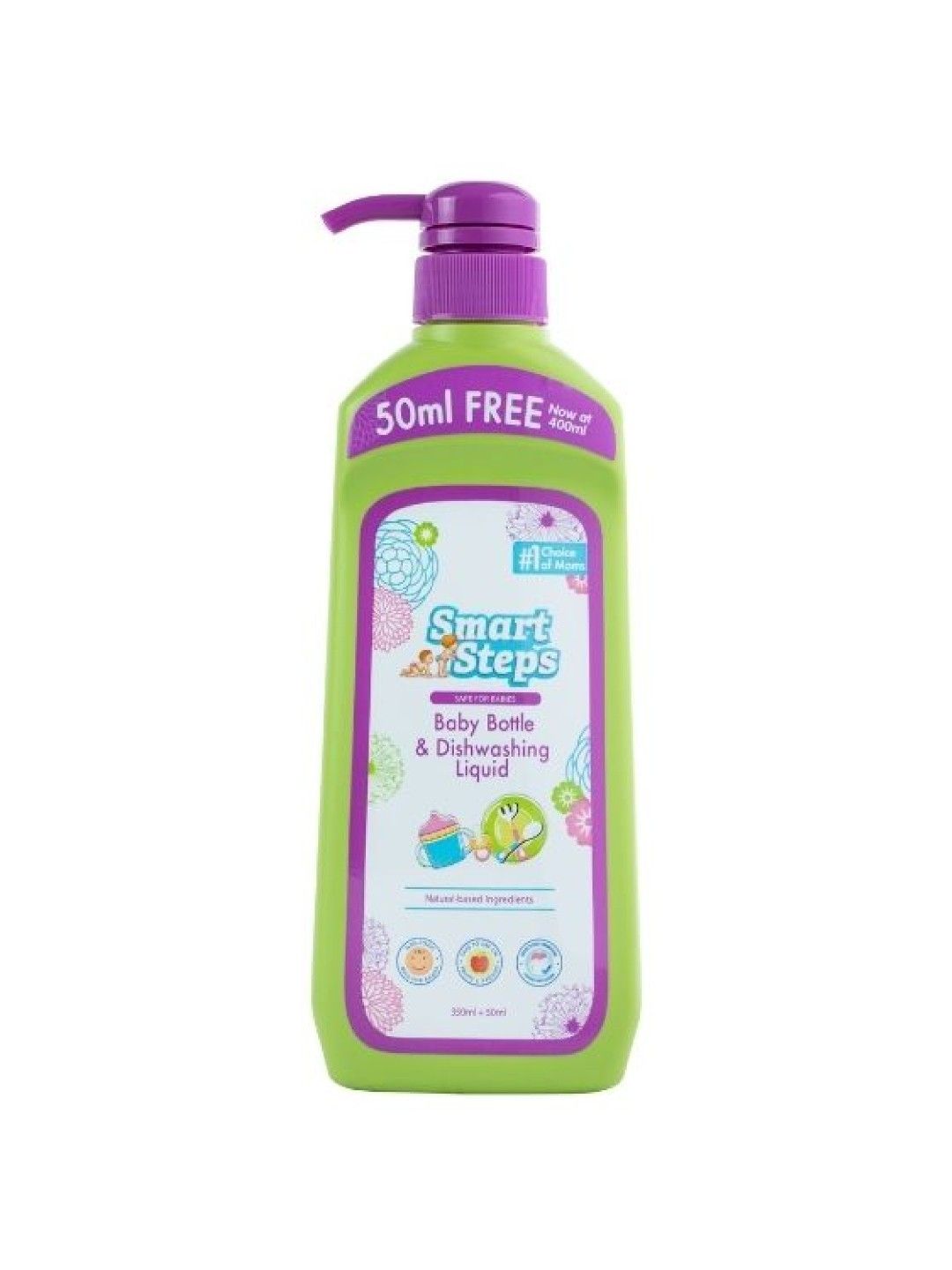 Smart Steps Baby Bottle and Dishwashing Liquid with Pump (400ml) (No Color- Image 1)