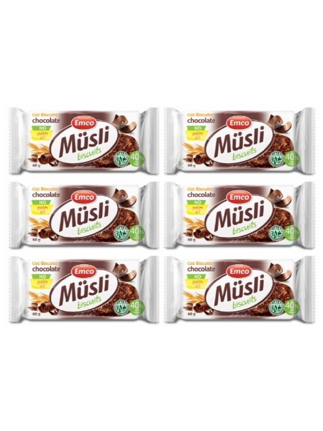 Emco Musli Oat Biscuits Bundle of 6 (60g)