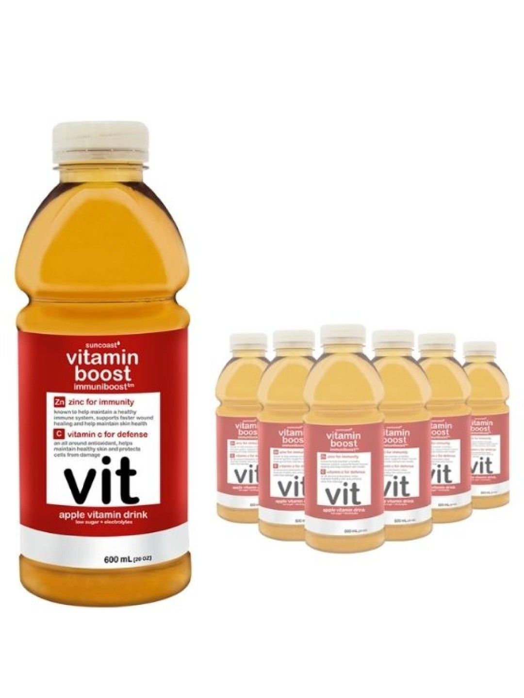 Vitamin Boost Immuniboost Apple Vitamin Drink (600ml) (6-pack)