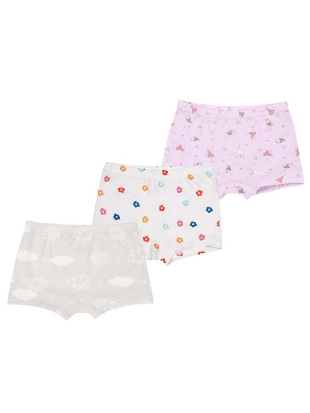 Meet My Feet Move Ballerina Three-Pack Boyshorts (No Color- Image 1)