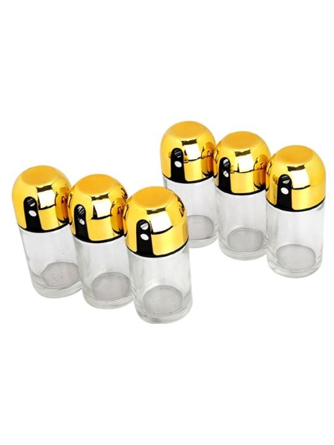 Sunbeams Lifestyle Slique Premium Gold Spice Jars Set Of 6 Kitchen Organizer (100 ml) (No Color- Image 1)