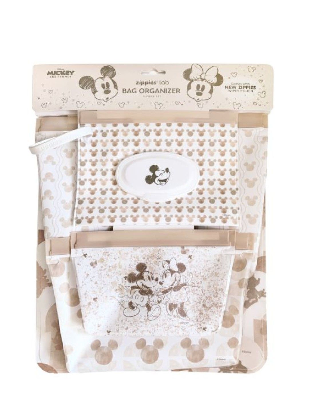 Zippies Lab Mickey Blogger Series Bag Organizer (5-piece Set) (with NEW Wipes Pouch) (No Color- Image 1)