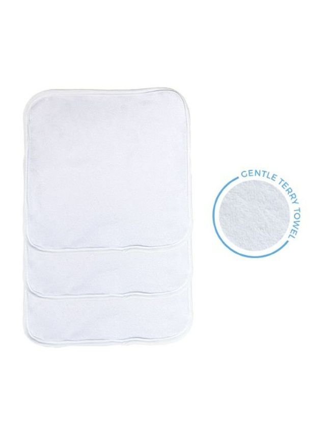 Cotton Central Gentle Terry Towel Washcloth 100% USA Cotton (3pcs)