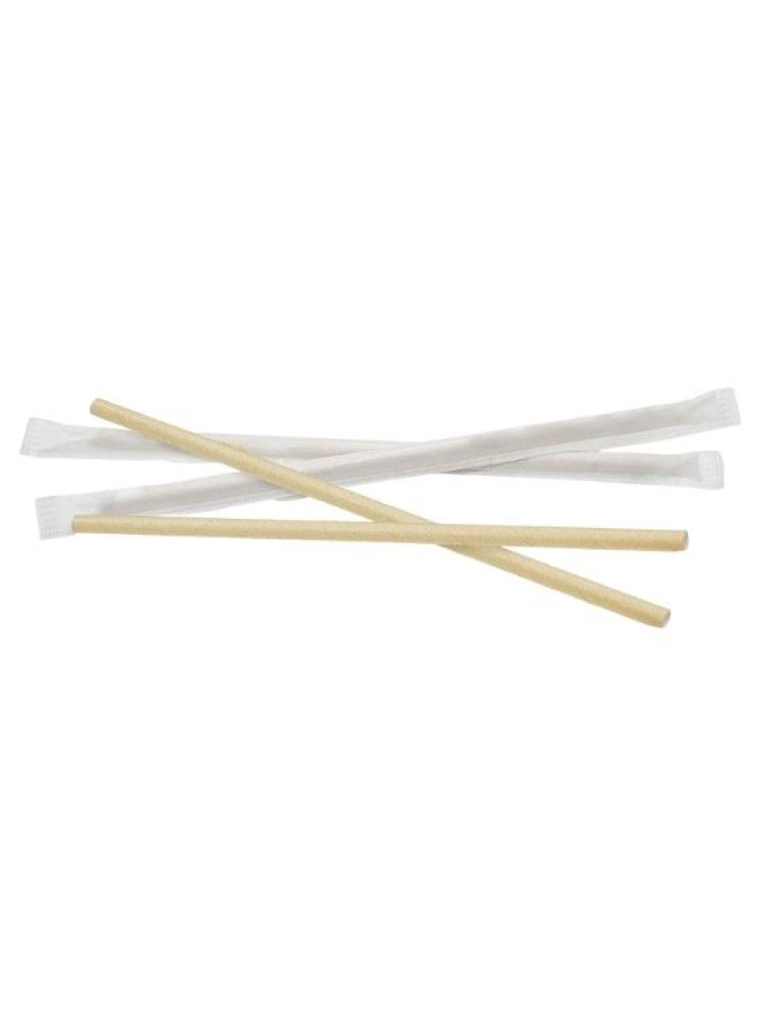 Econtainer Individually Wrapped Sugarcane Bagasse Straw Compostable (210mm) - Pack of 100 (No Color- Image 1)