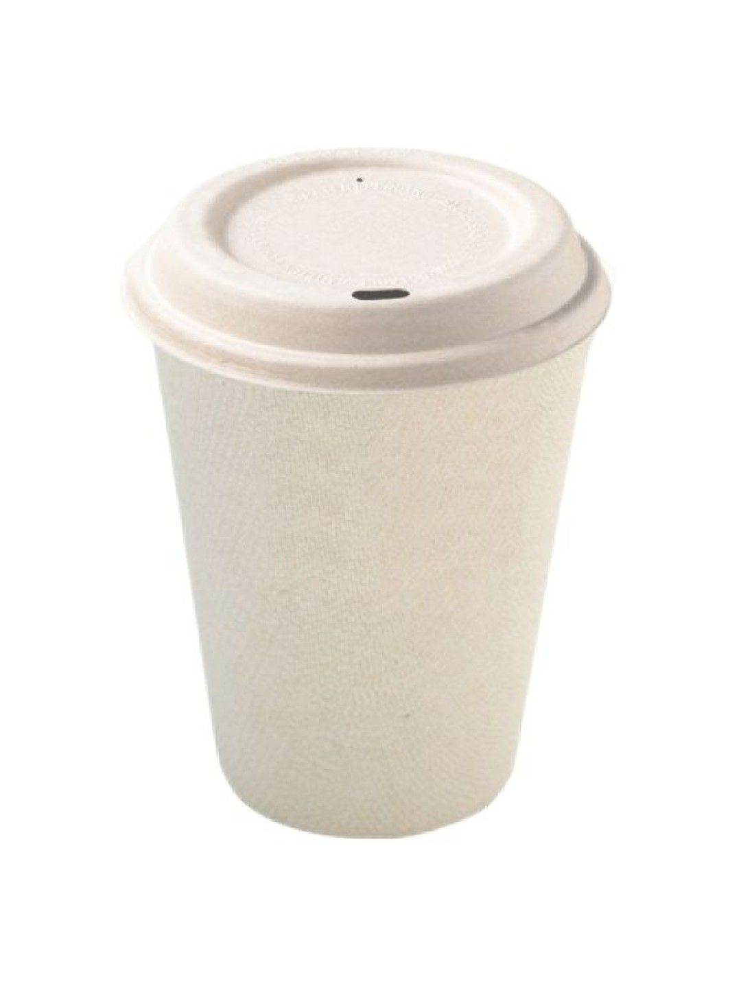 Econtainer Sugarcane Bagasse Coffee Cup (9 oz) - Pack of 50 (with Lid- Image 1)