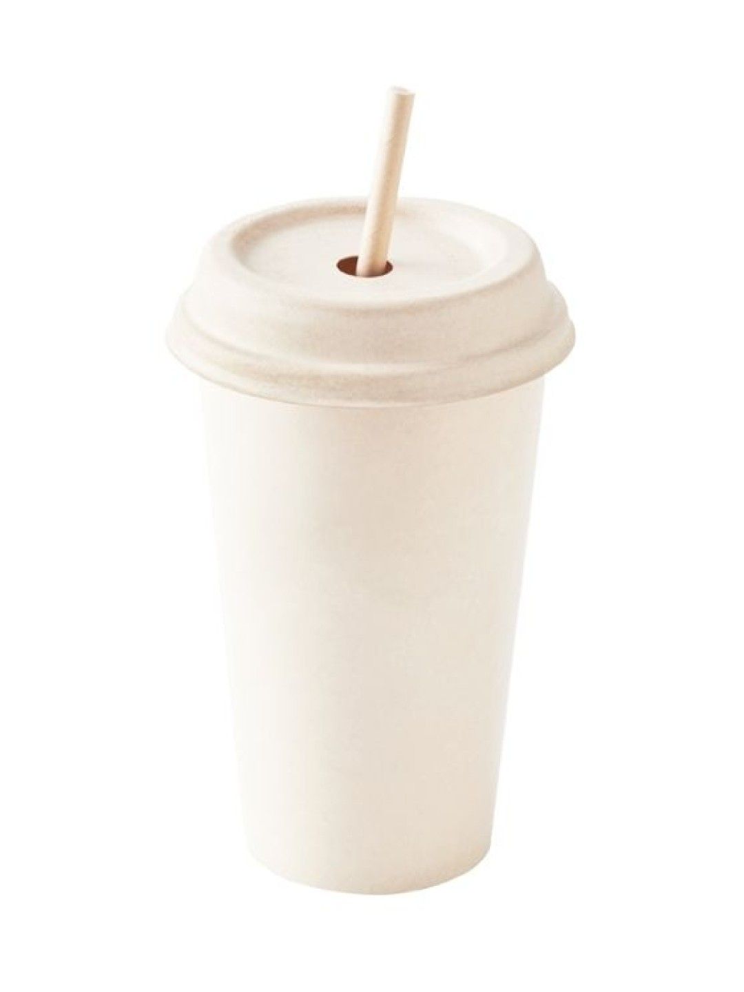 Econtainer Sugarcane Bagasse Cold Cup Compostable and Eco-friendly (16oz) - Pack of 50 (with Lid- Image 1)