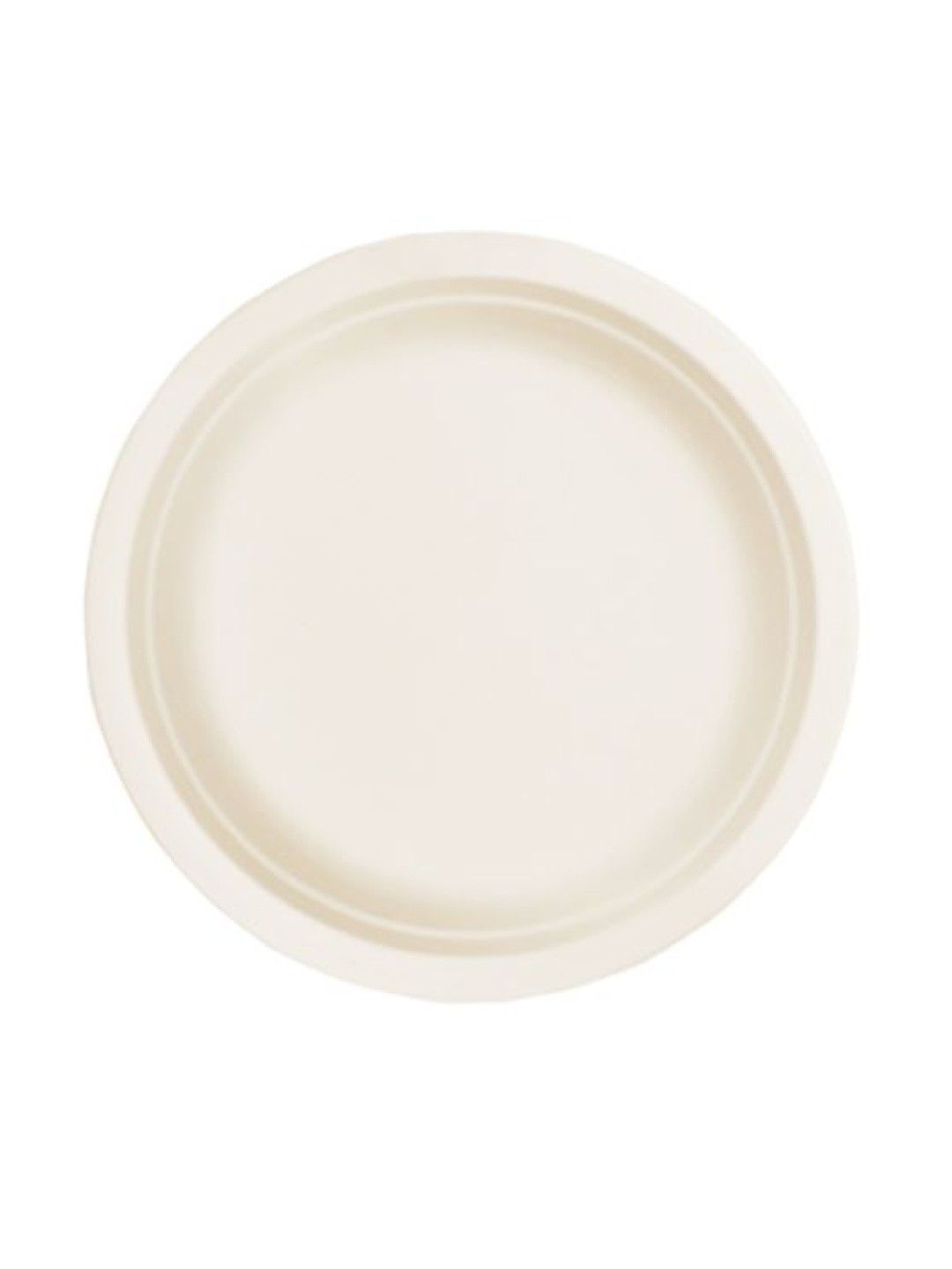 Econtainer Sugarcane Bagasse Plate Compostable and Eco-friendly (7 inches) - Pack of 50 (No Color- Image 1)