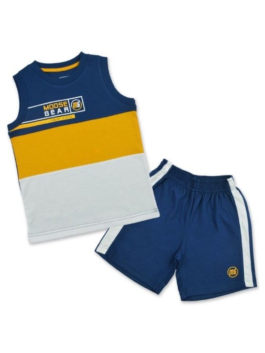 Moose Gear Slate Blue Combi Muscle Shirt with Slate Blue Short Set (No Color- Image 1)
