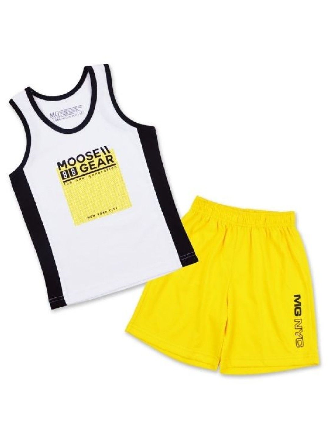 Moose Gear White Sando With Yellow Short Set - Boys (No Color- Image 1)
