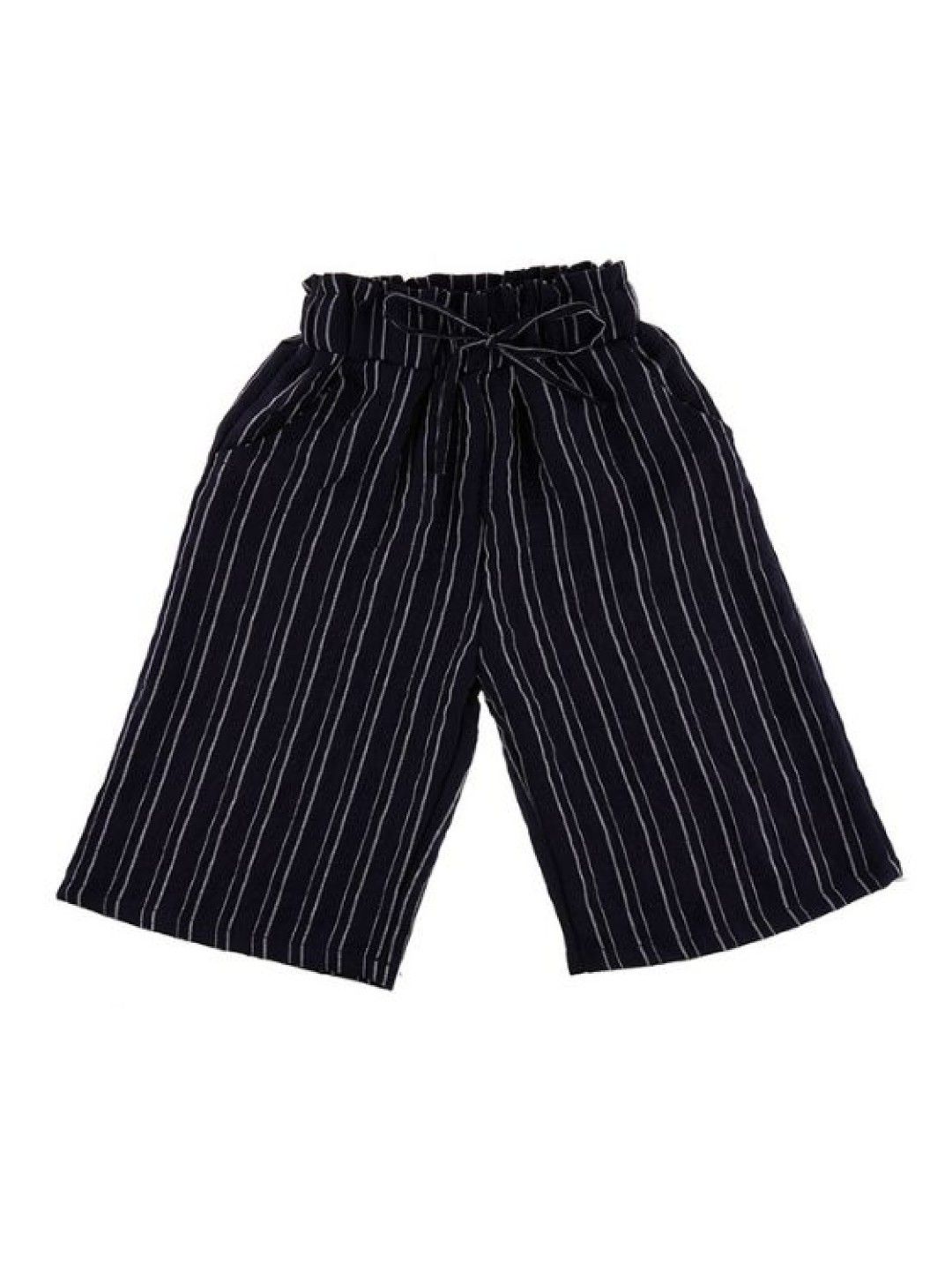 Seams 195 Fun Stripe Cropped Pants (Navy/White- Image 1)