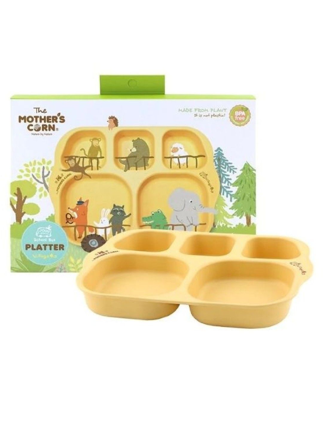 Mother's Corn School Bus Platter