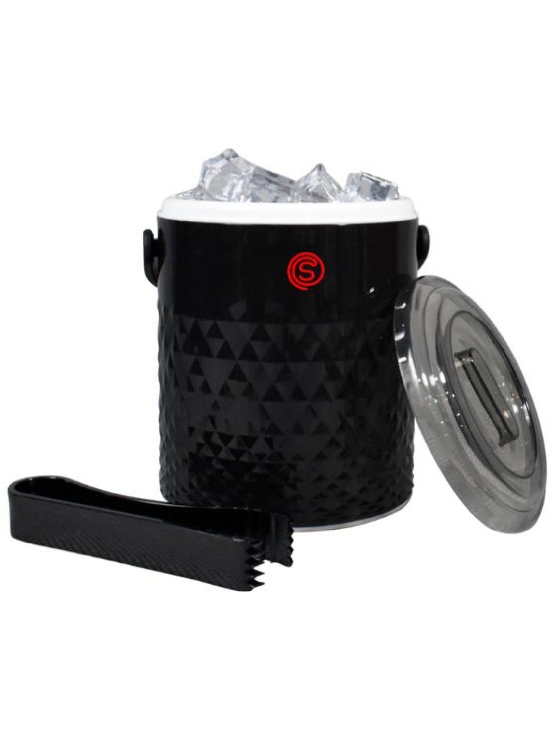 Sunbeams Lifestyle Ice Bucket (1.6L) with Ice Tong (Black- Image 1)