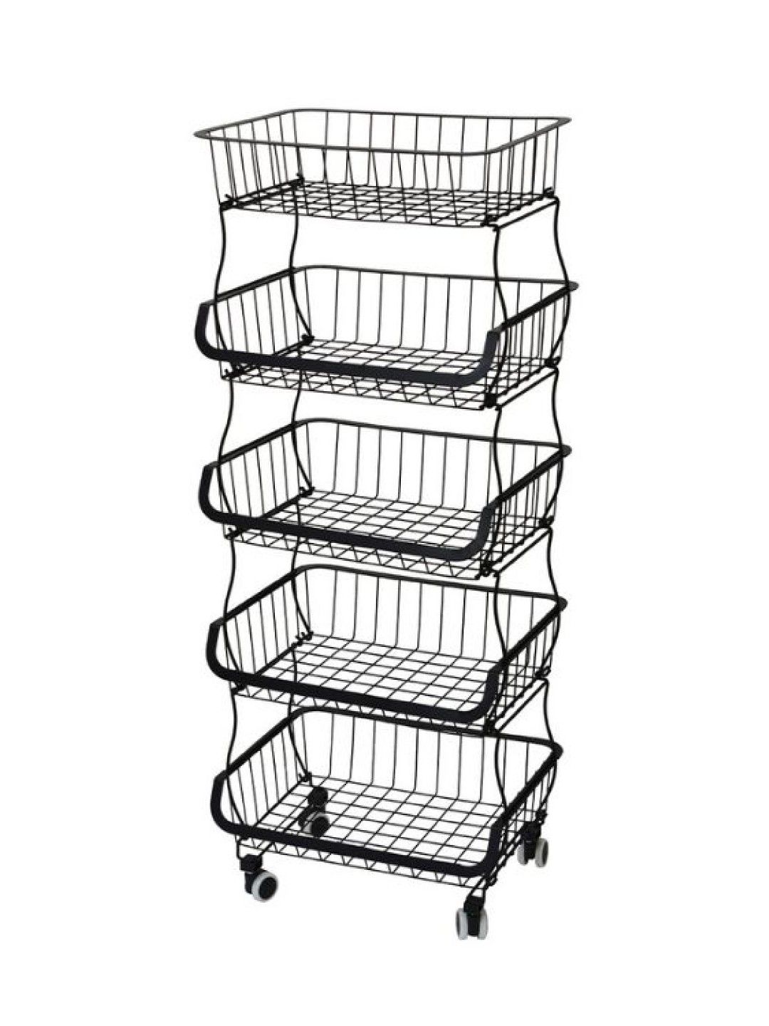 Sunbeams Lifestyle Nest Design Lab 5 Tier Stackable Kitchen Trolley Wire Basket