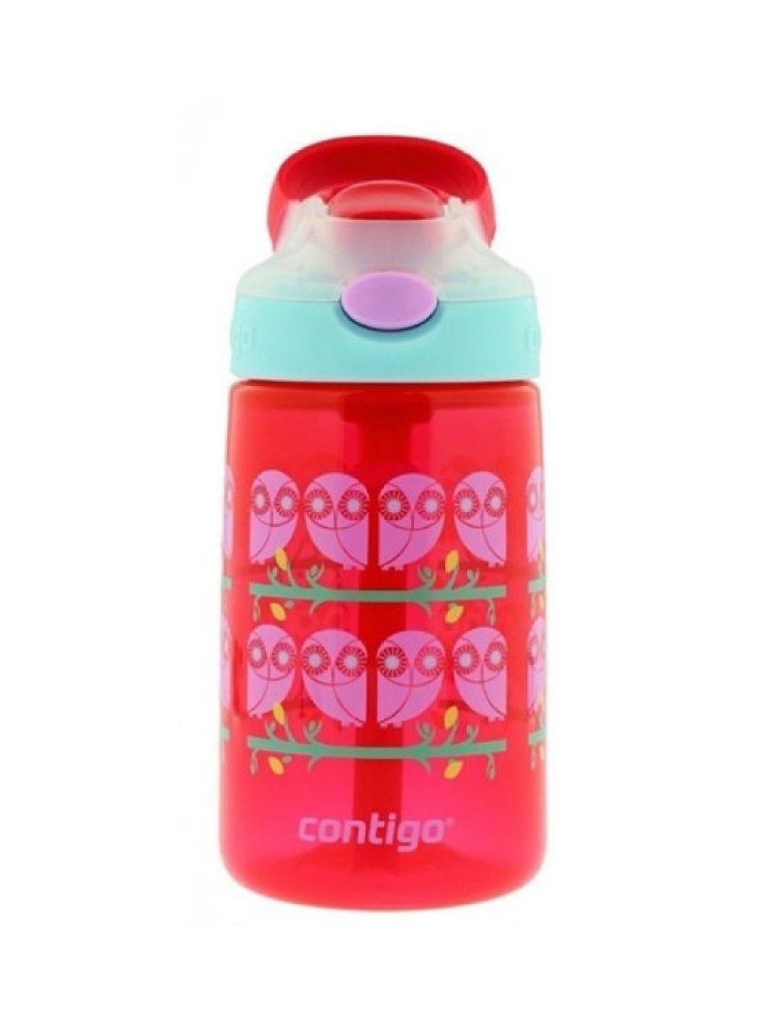 Contigo Gizmo Flip Ruby Owls Graphic (14oz.) (Pink- Image 2)