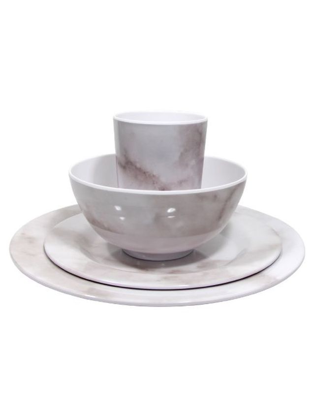 Sunbeams Lifestyle Slique Marble Dinnerware Set (24piece) edamama