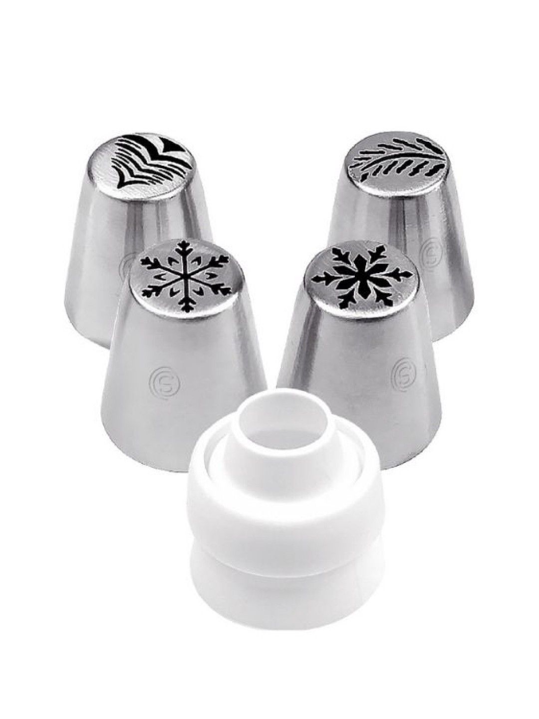 Sunbeams Lifestyle Slique Premium 18/0 Stainless Steel Cake Icing Set with Coupler (Set Of 5) (No Color- Image 1)