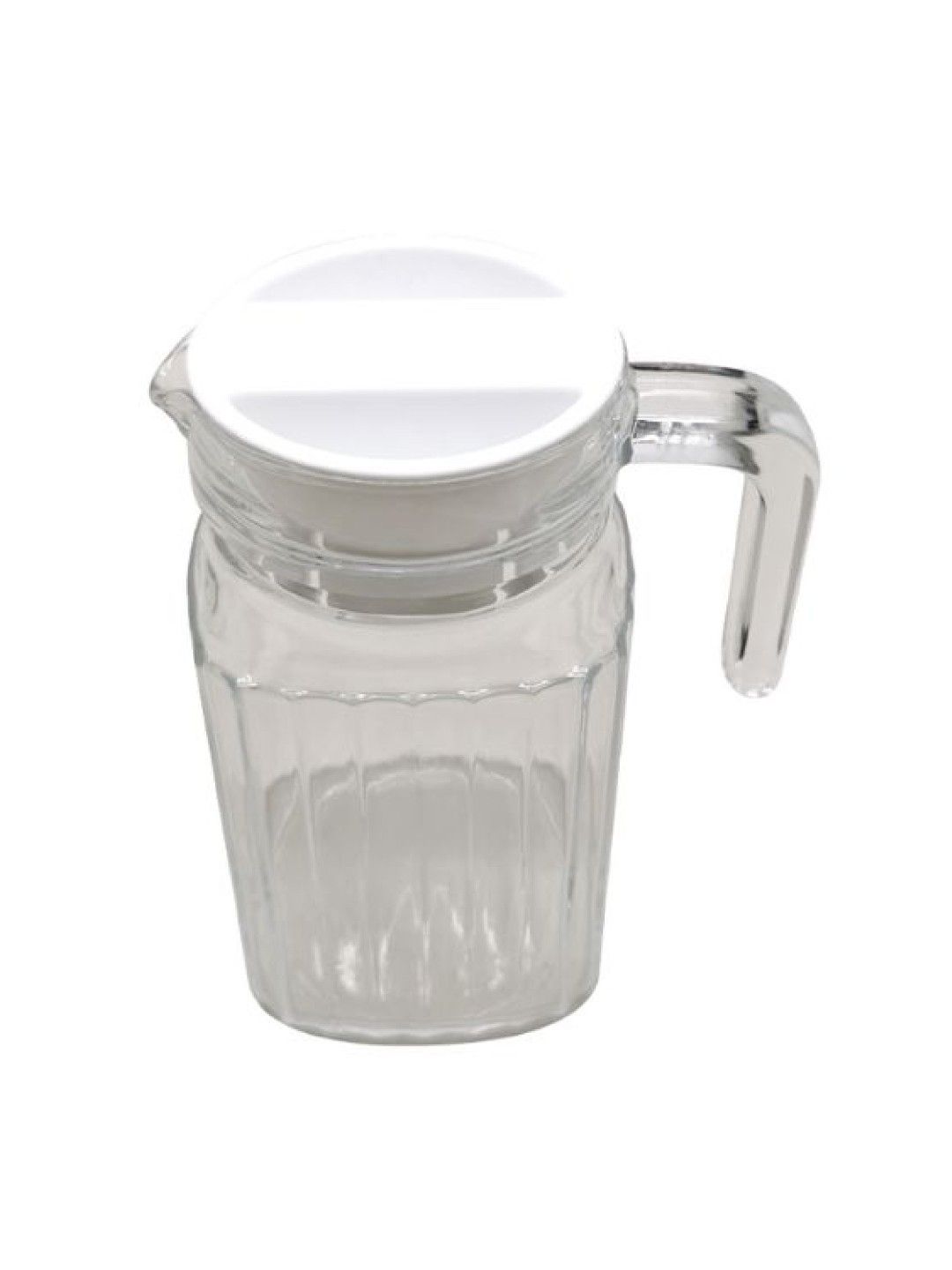 Sunbeams Lifestyle Slique Glass Pitcher with White Lid (Premium Line Collection) (No Color- Image 1)