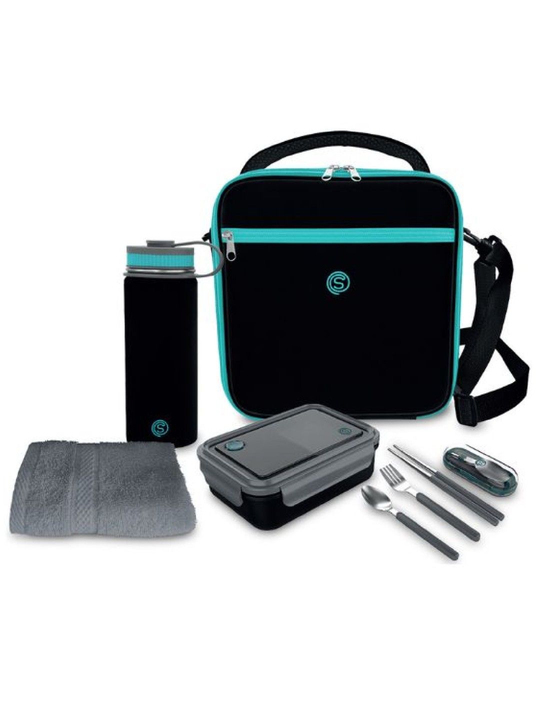 Sunbeams Lifestyle Slique Premium Lunch Box with Waterproof Thermal Bag (Black- Image 1)