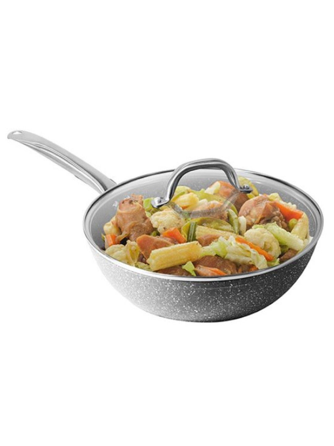 Masflex Aluminum Non-Stick Stone Deep Frypan with Lid (28 cm/3.5 Liter) (No Color- Image 3)