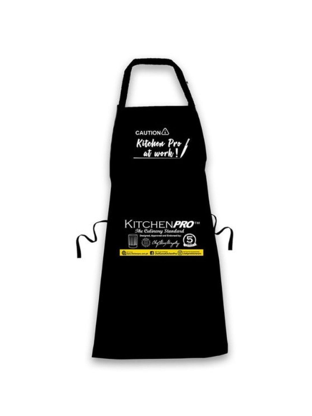 KitchenPro Apron with Pocket in Black (No Color- Image 1)