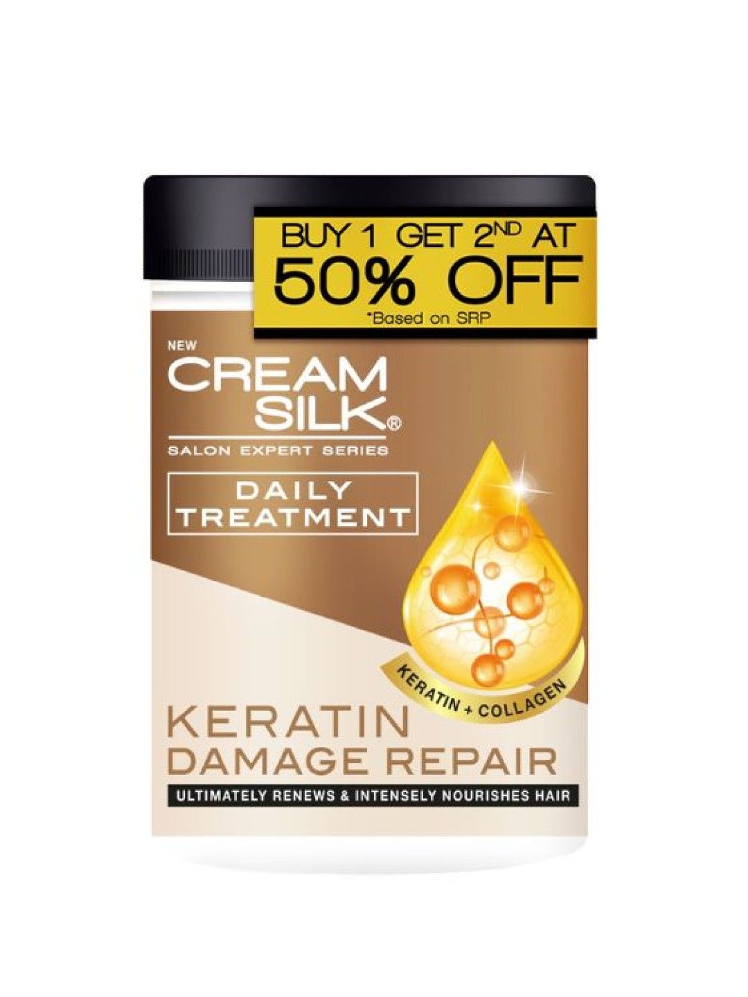 Cream Silk Treatment Keratin Damage Repair (650ml)  Buy One Get One