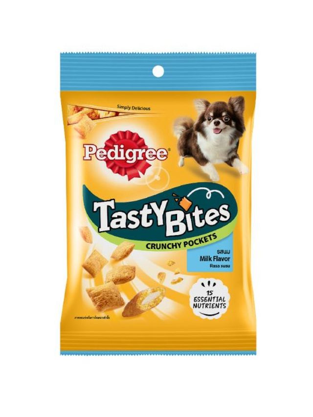 Pedigree Tasty Bites Crunchy Pockets Treats – Milk Flavor (60g)