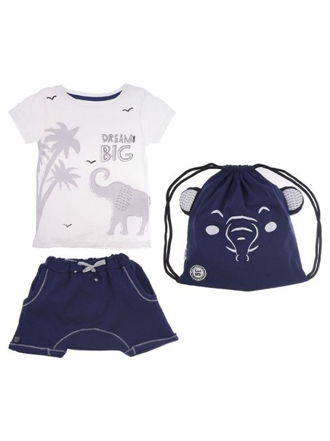 bean fashion Wogi Play 3-Piece T-shirt Set with Shorts and Bag