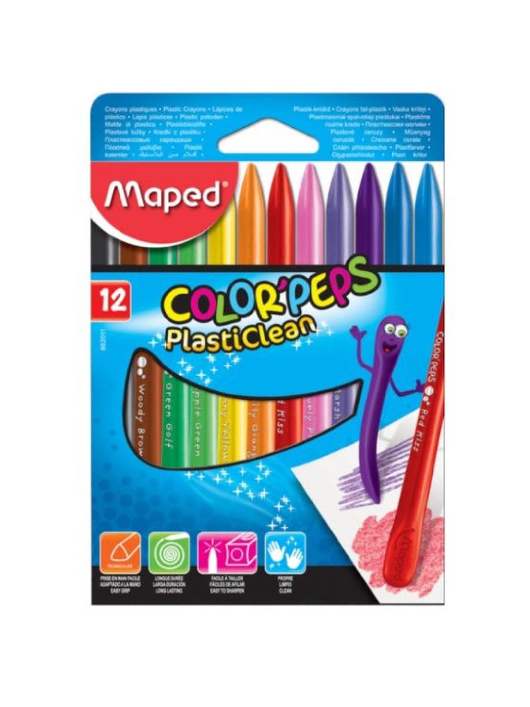 Maped Color'Peps PlastiClean - (Set of 12) (No Color- Image 2)