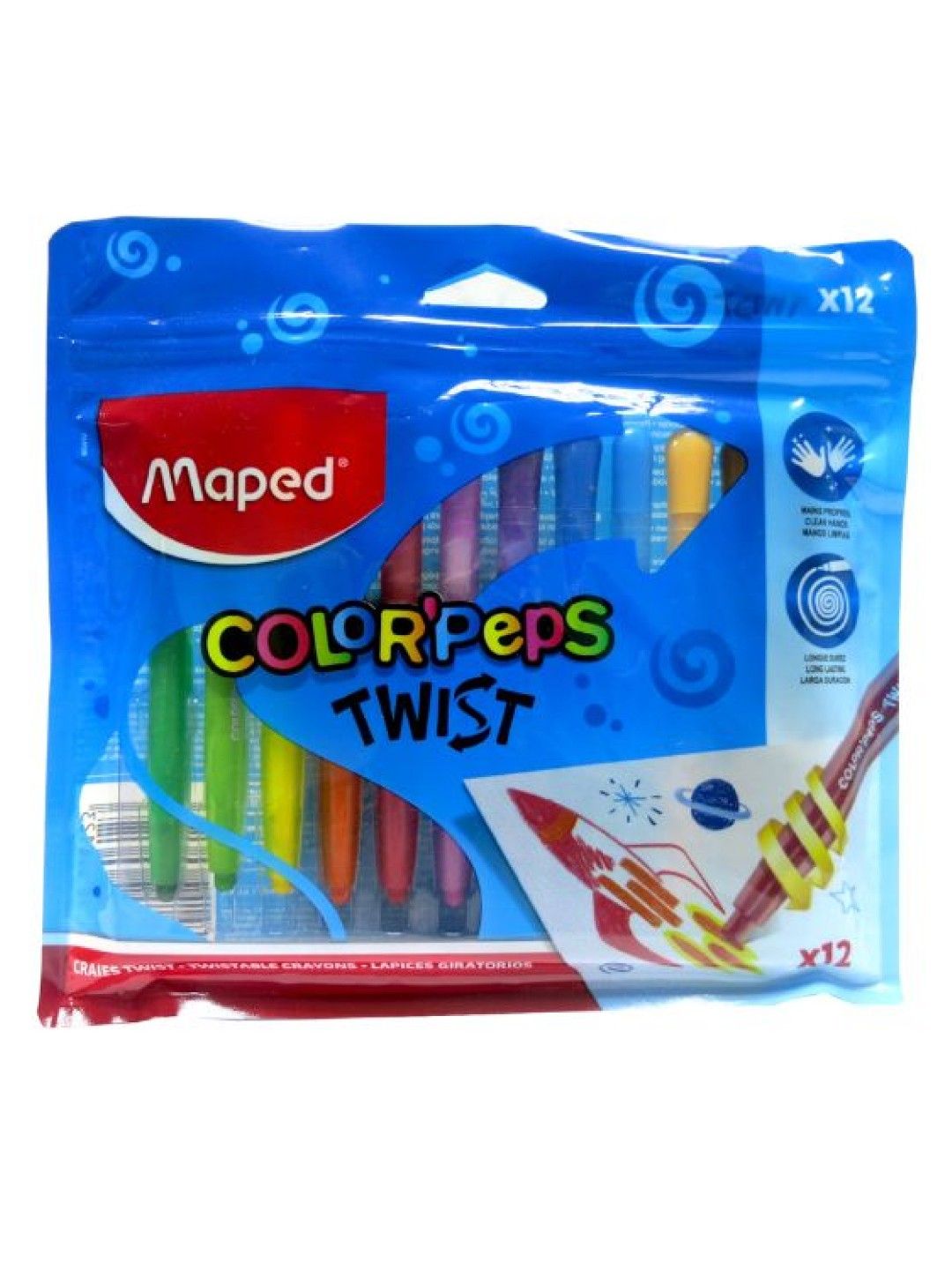 Maped Color'Peps Twistable Crayons - (Set of 12) (No Color- Image 2)