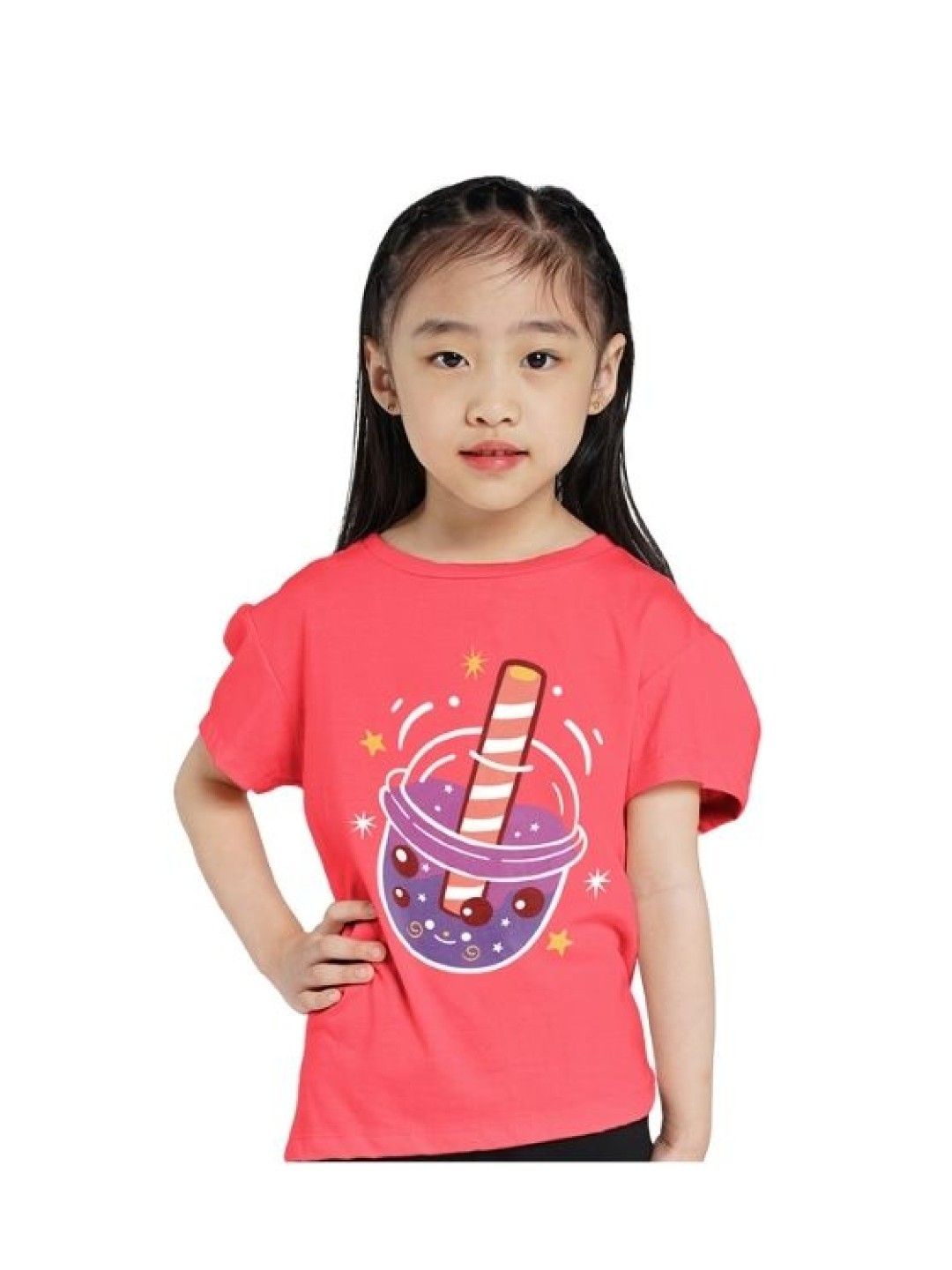 INSPI Kids Girls Shirt (Galaxy MilkTea- Image 1)