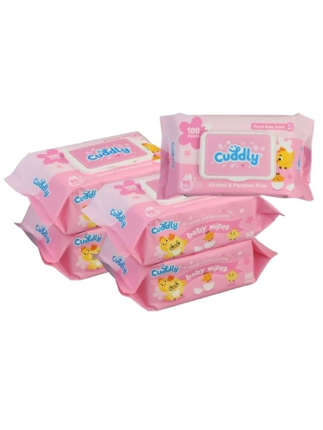 Cuddly Fresh Baby Scent Baby Wipes 5-pack (500pcs)