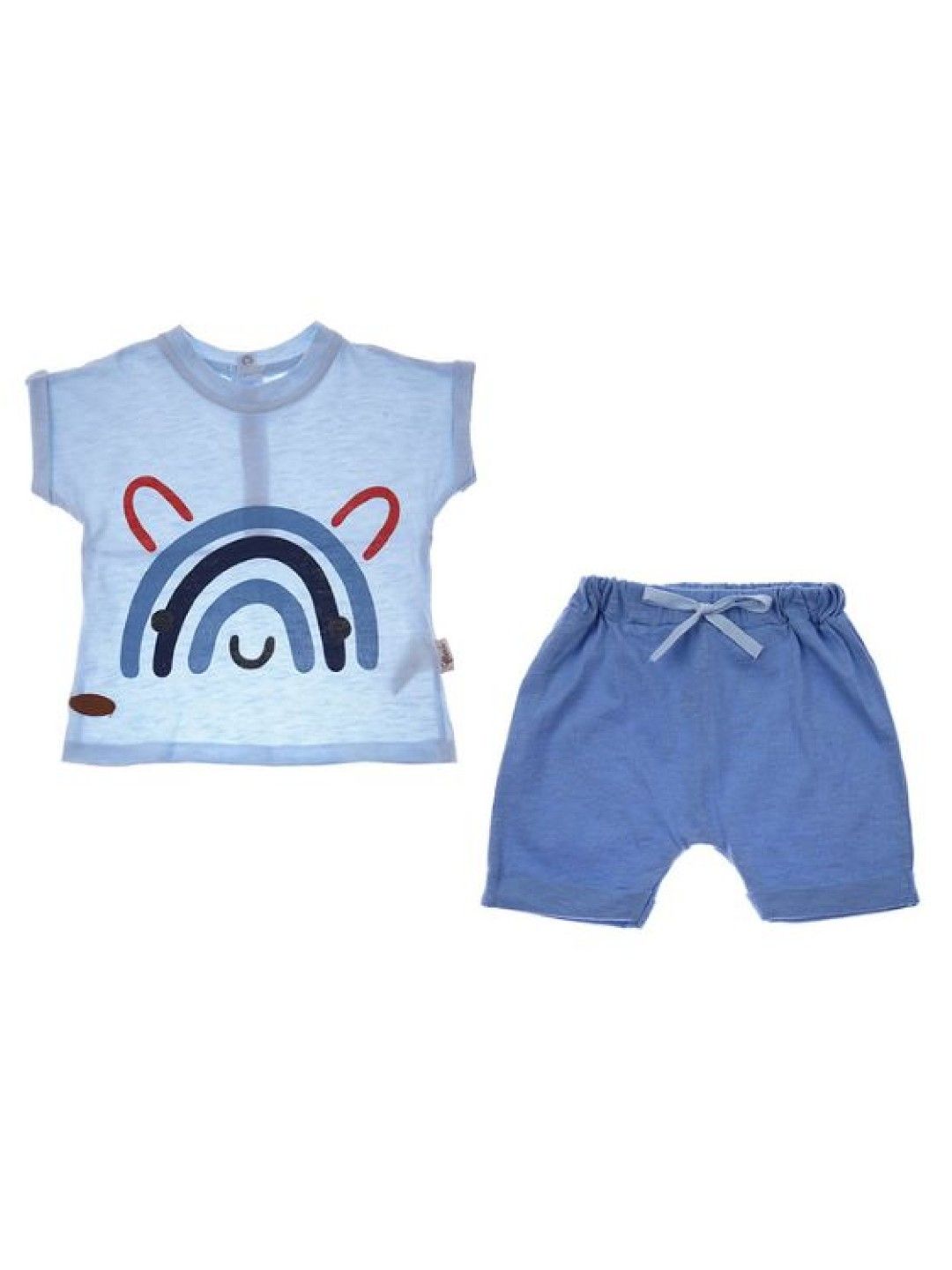 Cottonkind Flexi 2-Piece Set T-shirt and Shorts (Blue- Image 1)