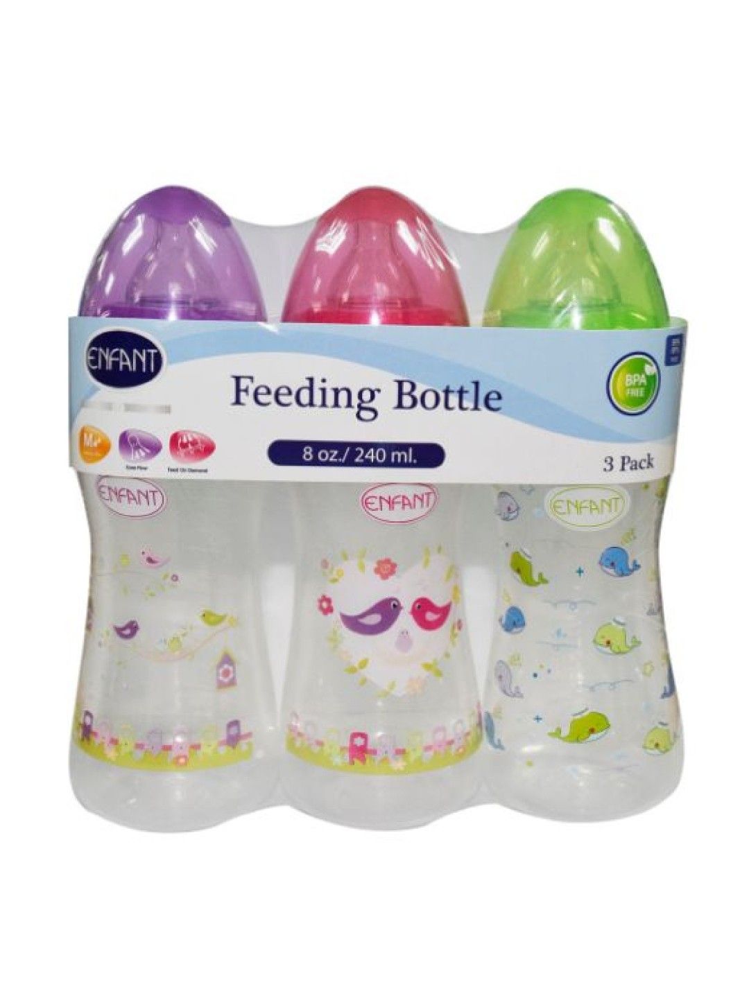 Enfant Feeding Bottle 8oz (Set of 3) (No Color- Image 2)