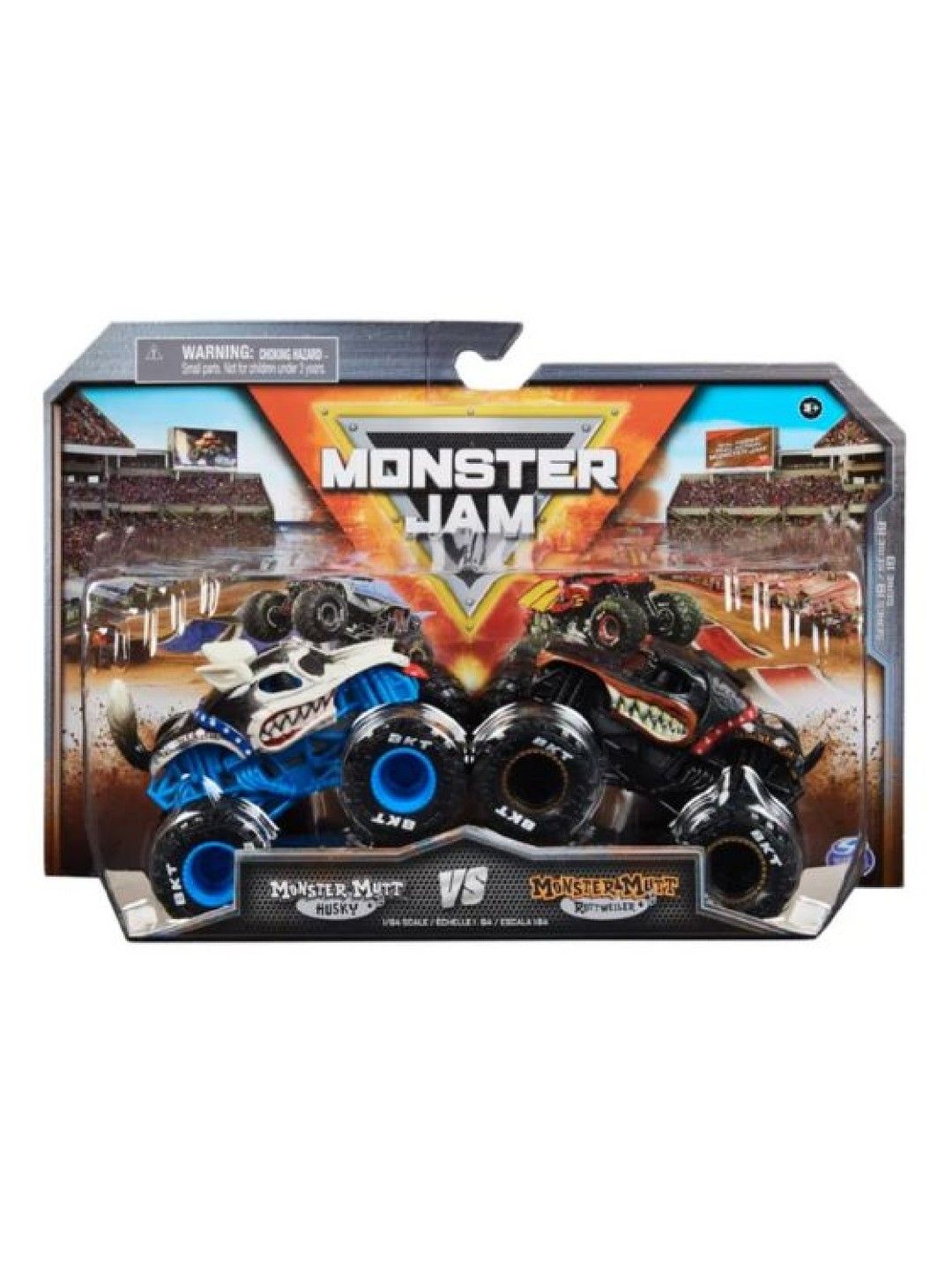 Monster Jam 1:64 Scale Double Pack  Mutt Husky vs Monster Mutt Rottweiler (No Color- Image 2)