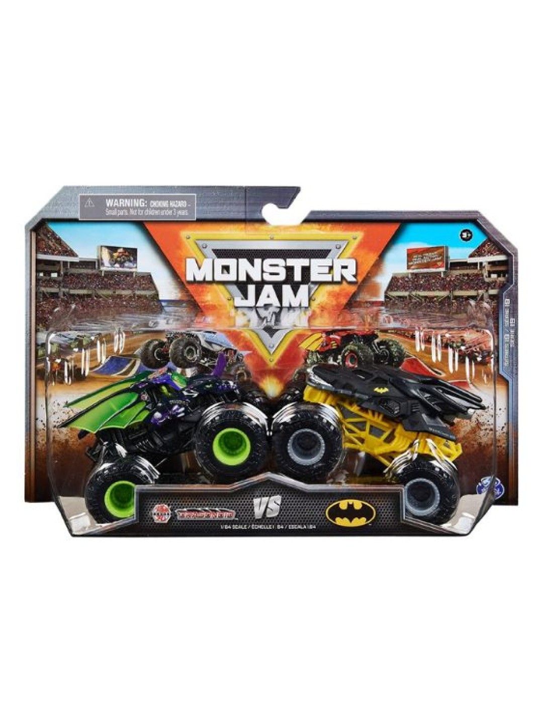 Monster Jam 1:64 Diecast 2-Pack Darkus Neo Dragonoid vs Batman Batmobile (No Color- Image 2)