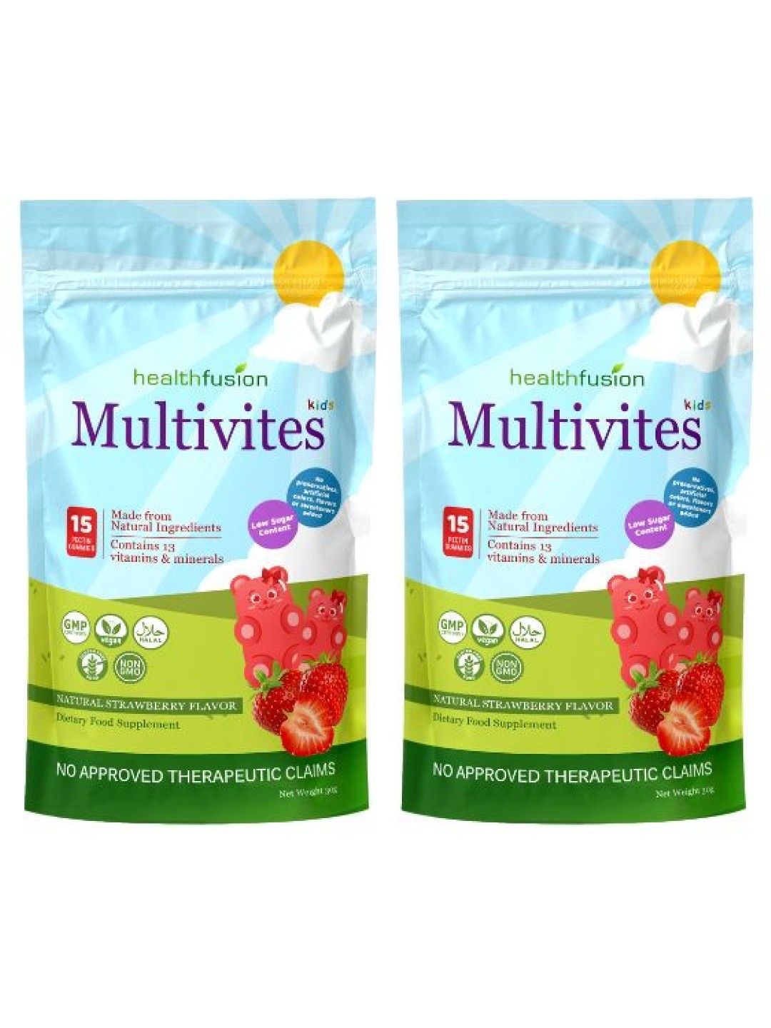 Health Fusion Multivites for Kids Pouch of 15's (Bundle of 2)