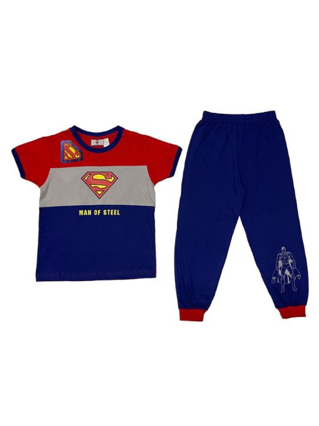 Warner Brothers DC Comics Superman Man Of Steel Logo Pajama Set