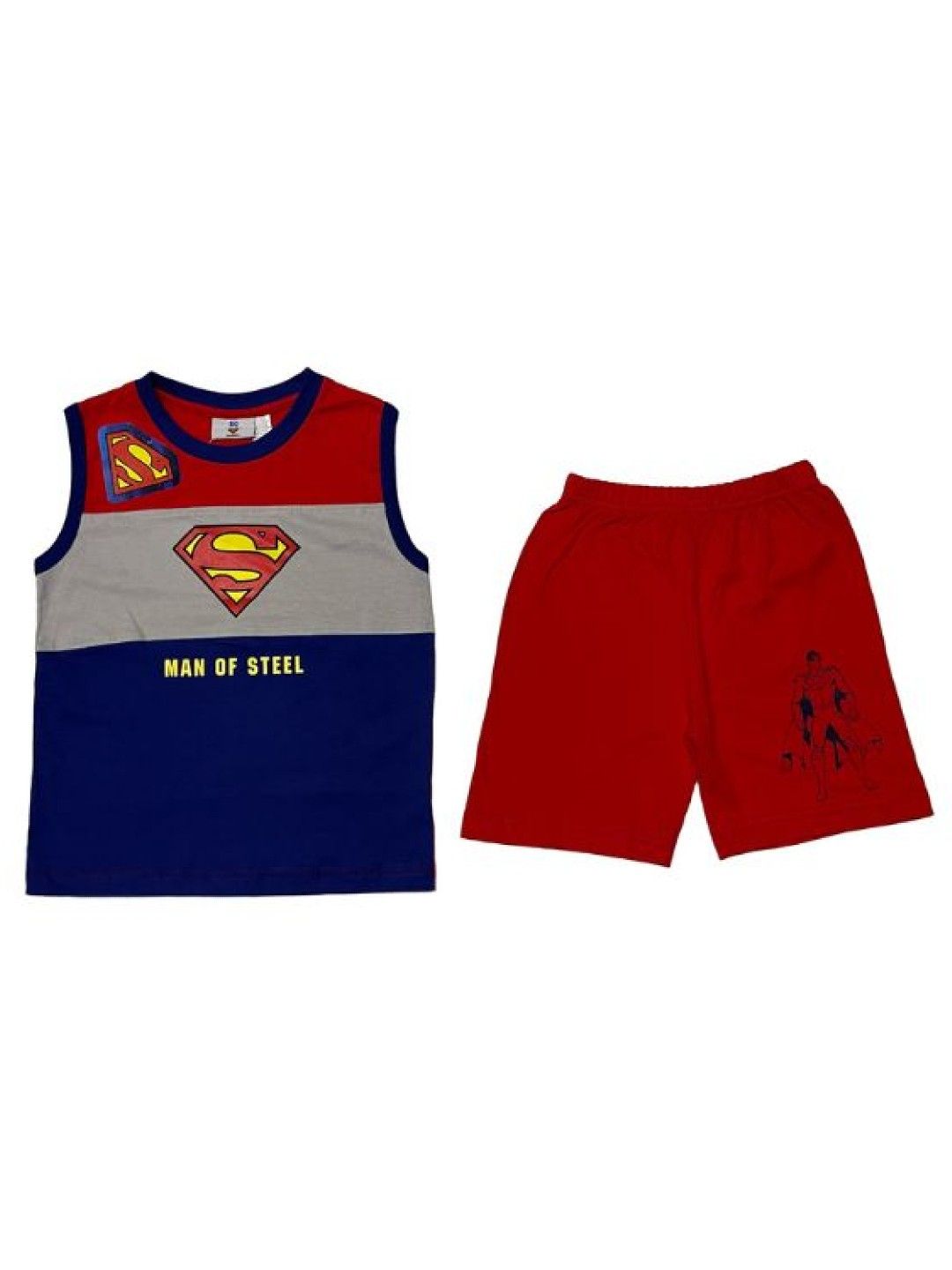 Warner Brothers DC Comics Superman Man Of Steel Logo Shorts Set (No Color- Image 1)