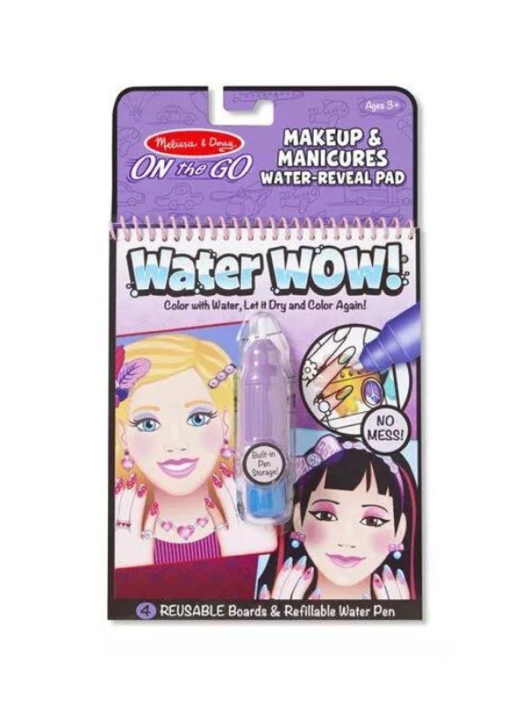 Melissa and Doug Water Wow - Make Up & Manicures (No Color- Image 2)