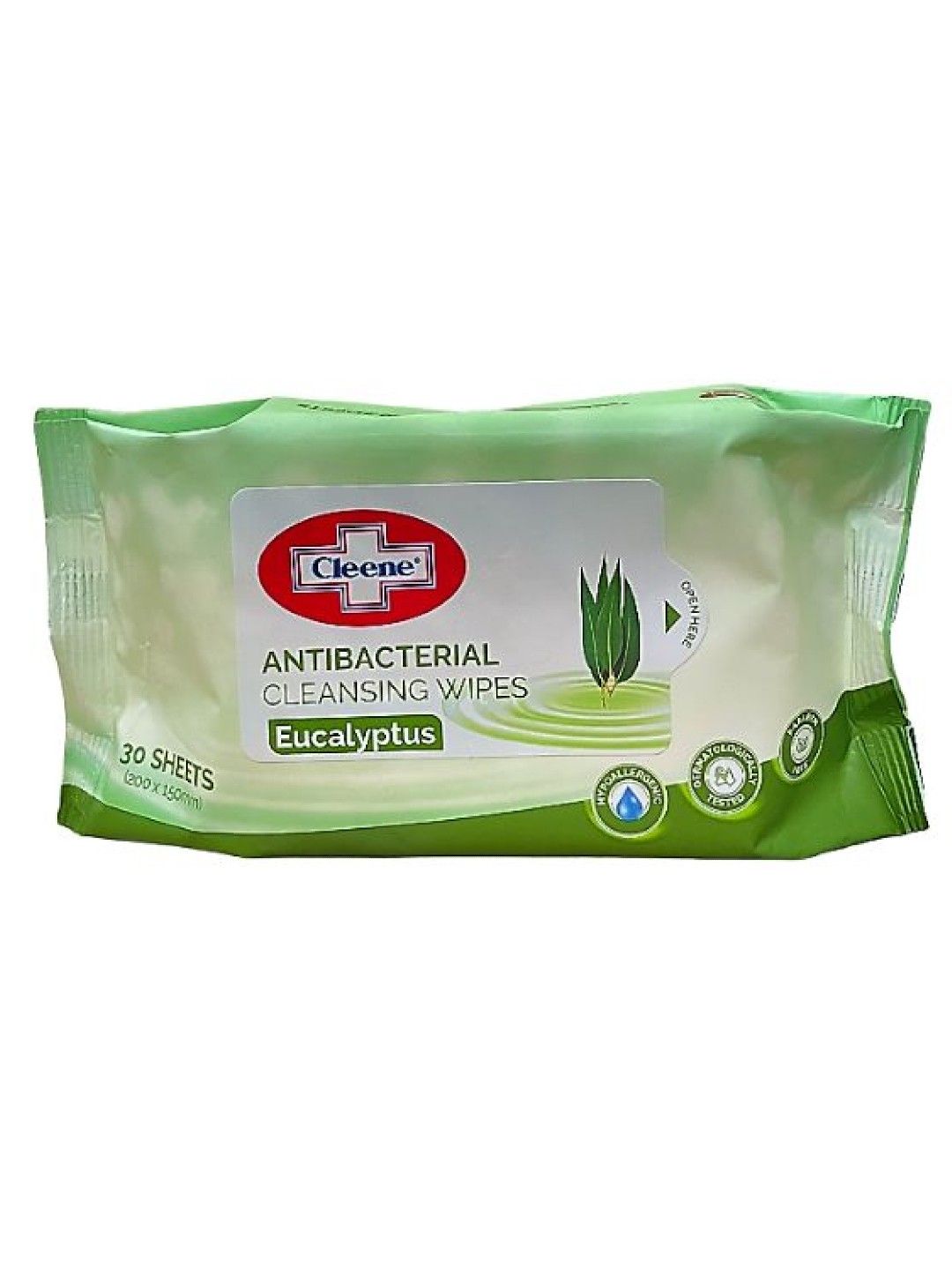 Cleene Antibacterial Cleansing Wipes Eucalyptus (No Color- Image 1)