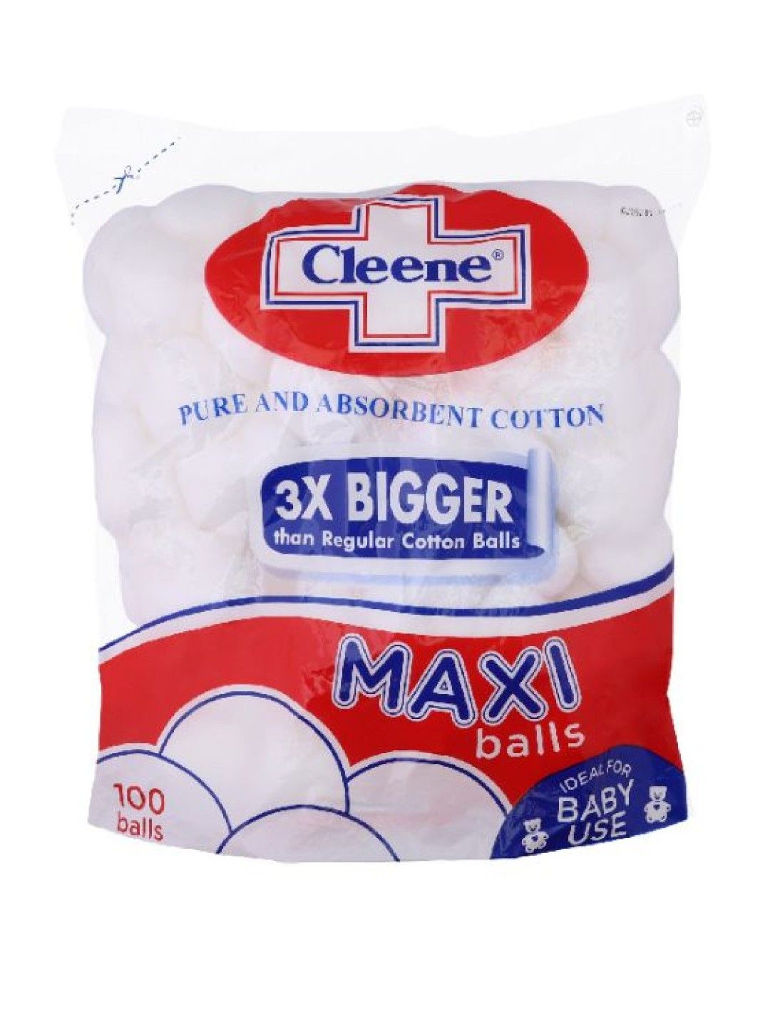 Cleene Cotton Maxi Balls (100s) (No Color- Image 1)