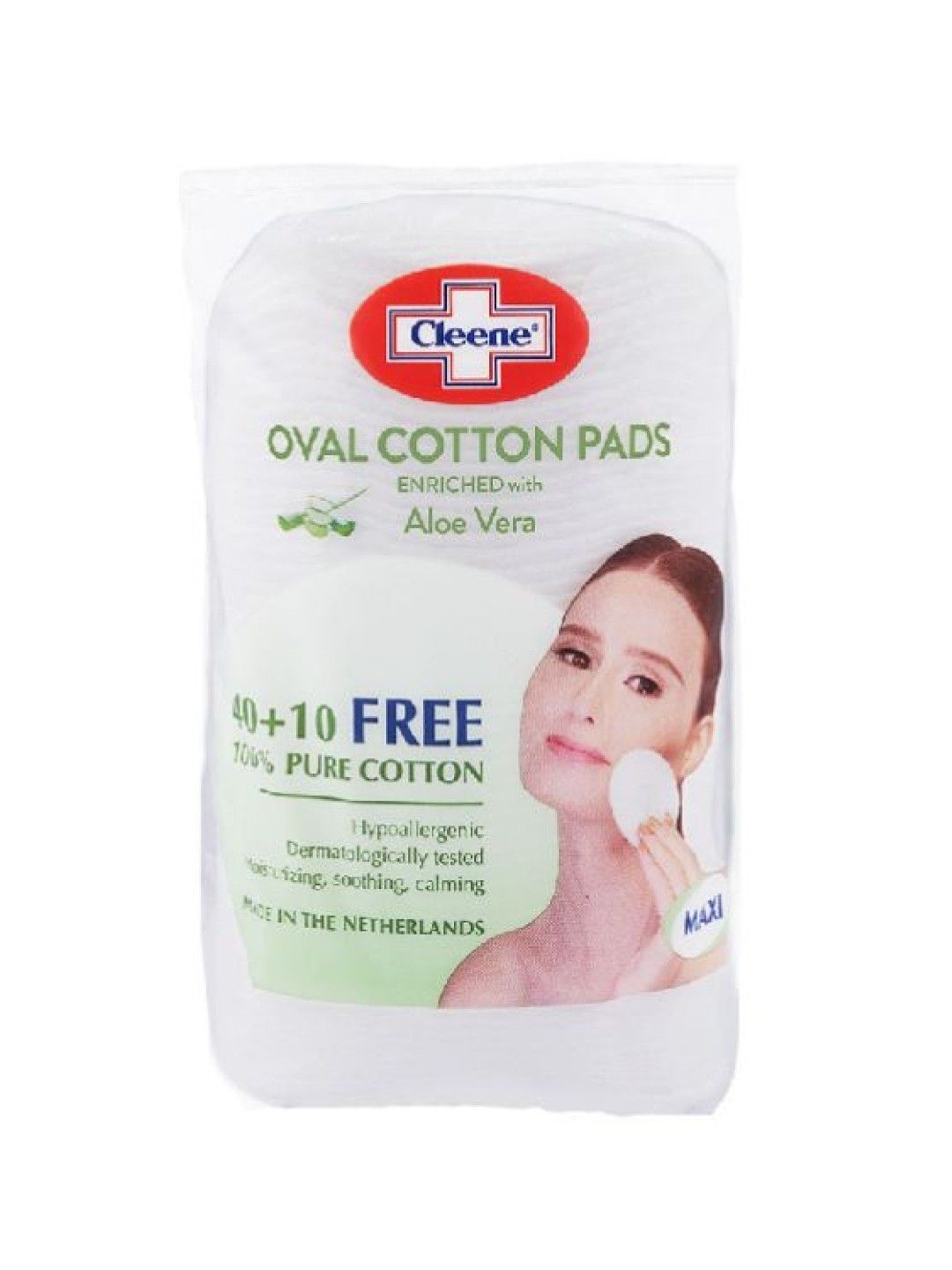 Cleene Oval Cotton Pads Aloe Vera 40+10 FREE