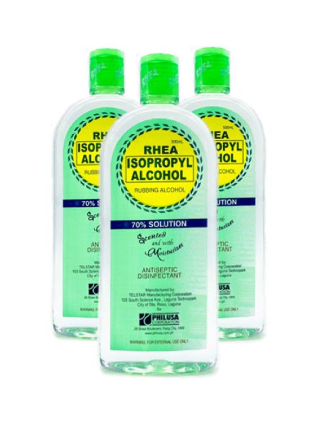 Rhea Isopropyl Alcohol 70% with Moisturizer (500ml x 3) (No Color- Image 1)