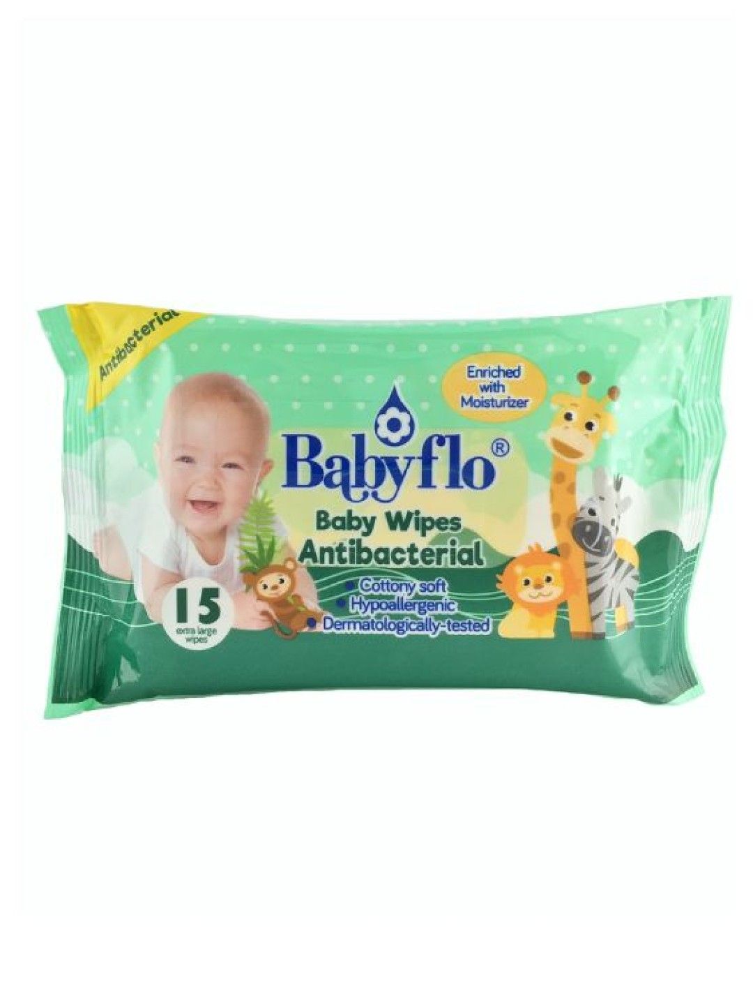 Babyflo Baby Wipes Antibacterial (15s) (No Color- Image 1)