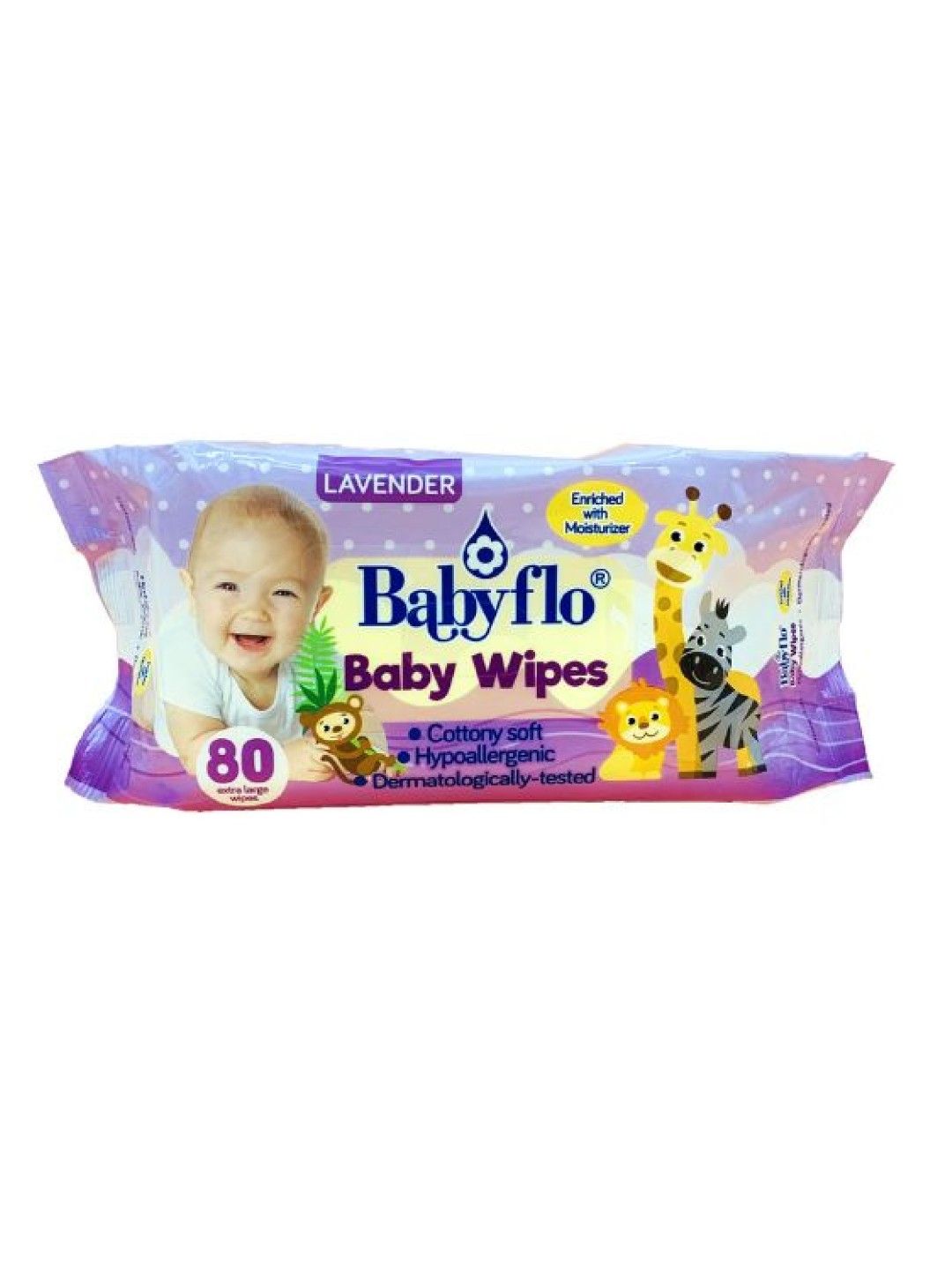 Babyflo Baby Wipes Lavender (80s) (No Color- Image 1)