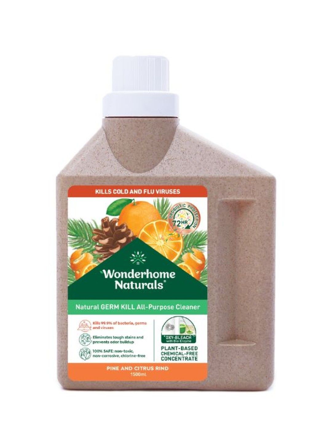 Wonderhome Naturals Natural Germ-Kill All Purpose Surface Cleaner (1.5L) (Pine and Citrus Rind- Image 1)