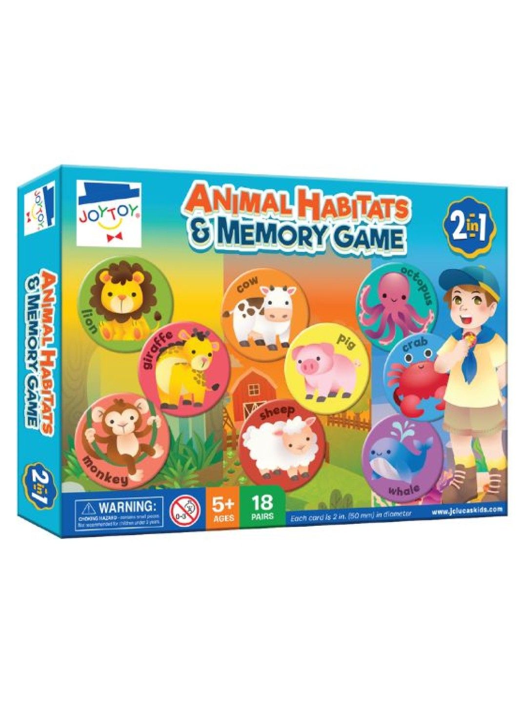 Joytoy Animal Habitats & Memory Game 2-In-1