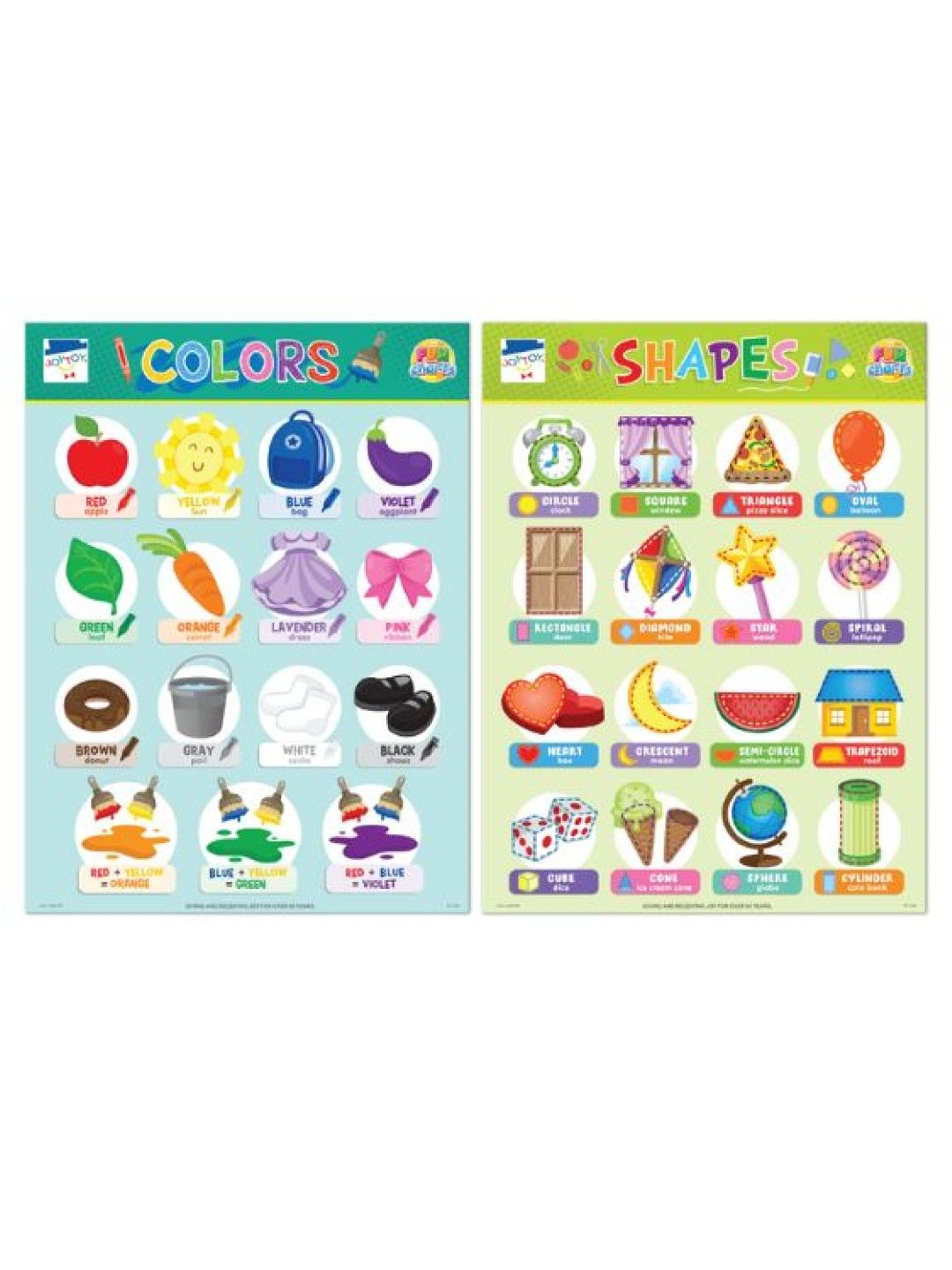 Joytoy Colors & Shapes Fun Charts (No Color- Image 1)